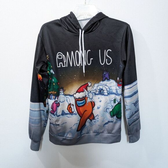 Among US Christmas Hooded Thin Sweatshirt, Mens - No size tag - Picture 1 of 7